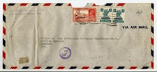 Bahrain 1943 SCARCE censored cover to Iraq, a long airway cover with on front Ki