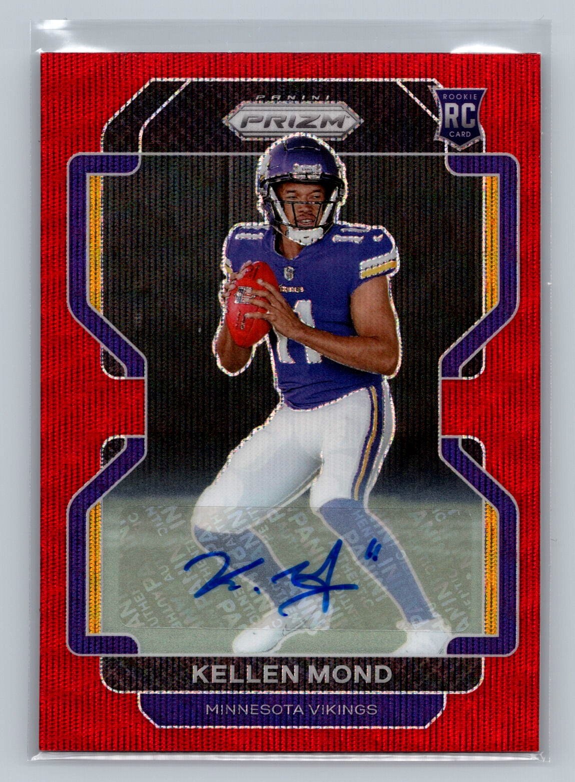 2021 Prizm Kellen Mond Rookie Autographs Prizm Red Wave #/149 #351