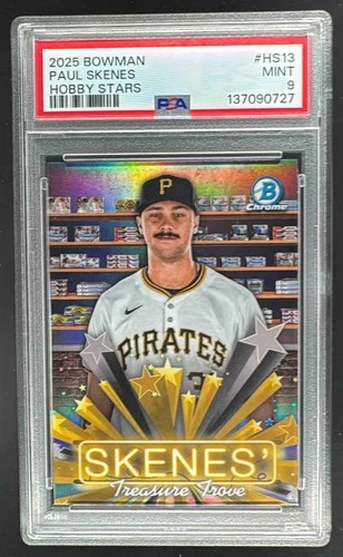 EL.195 Paul Skenes 2025 Bowman #HS-13 Hobby Stars Chrome PSA 9