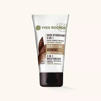 Yves Rocher 3 in 1 Feuchtigkeitscreme Empfindliche Creme für Männer mit...
