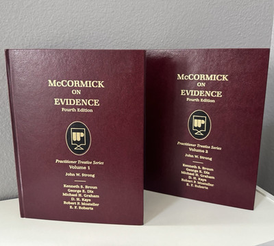 McCormick on Evidence 4th Edition Hardcover 2-Volume Set (West) Treatise