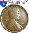 1915-D Lincoln Wheat Cent Penny 1c - VERY GOOD (VG)