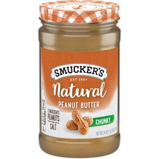 Smucker  s Natural Chunky Peanut Butter, 26 oz Jar