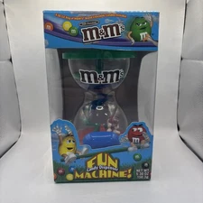 M&M's Fun Machine Dispenser Candy Kids Spinning Red Open Box No Candy