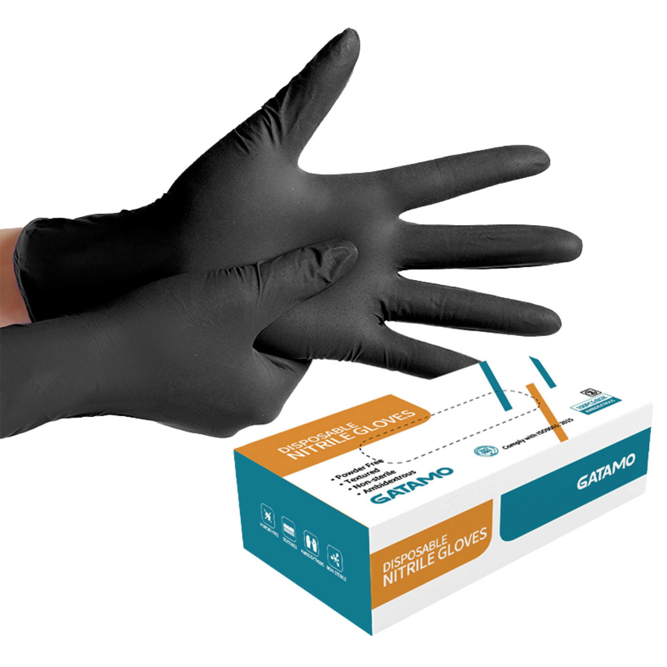 Einweg Handschuhe Nitril Schwarz Nitrilhandschuhe latexfrei S M L XL 100/300 Stk