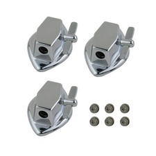 3 PCS Floor Tom Leg Bracket w/ Fixed Screws M5*12MM for 9.5MM Floor Tom Legs