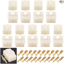 200Pcs 6.3mm 9 Pin Way Electrical Size: 10Set 6.3mm 9P
