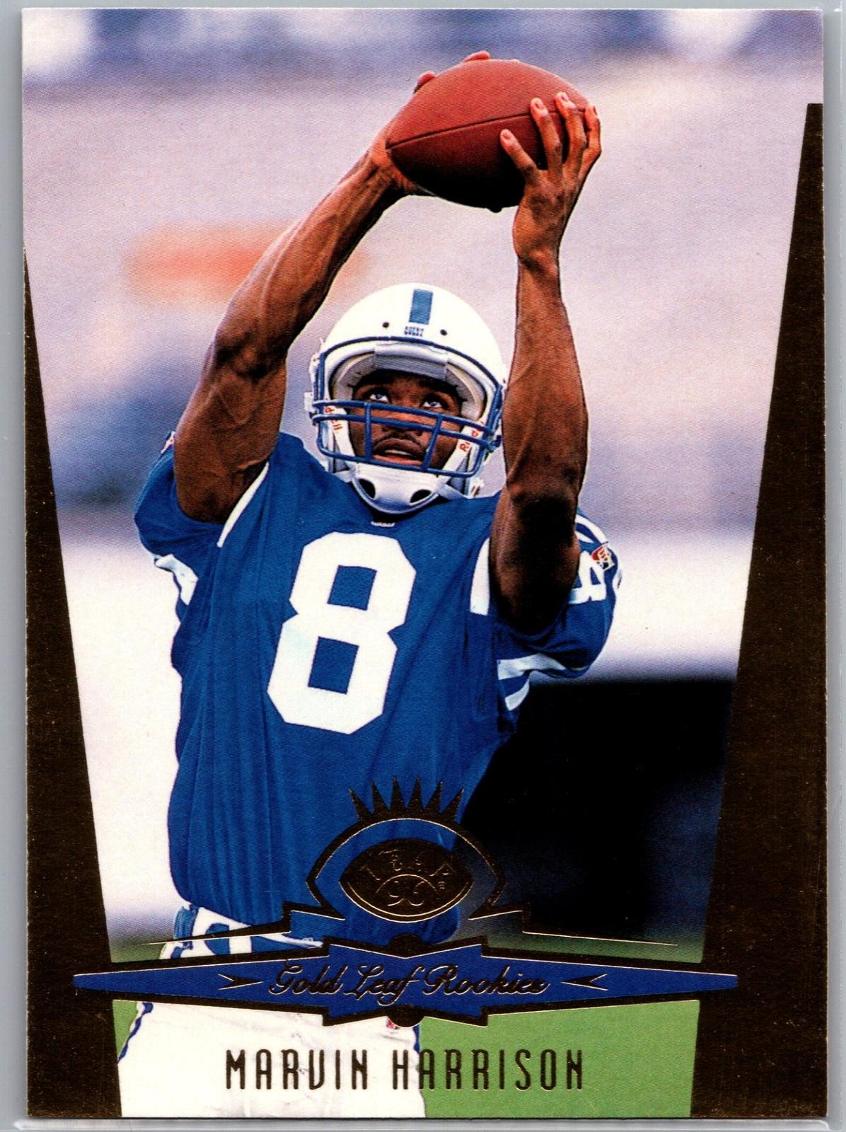 1996 Leaf #2 Marvin Harrison Gold Leaf Rookies