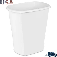 10 Gallon Plastic Trash Can Open Top Kitchen Garage Workspace Wastebasket New