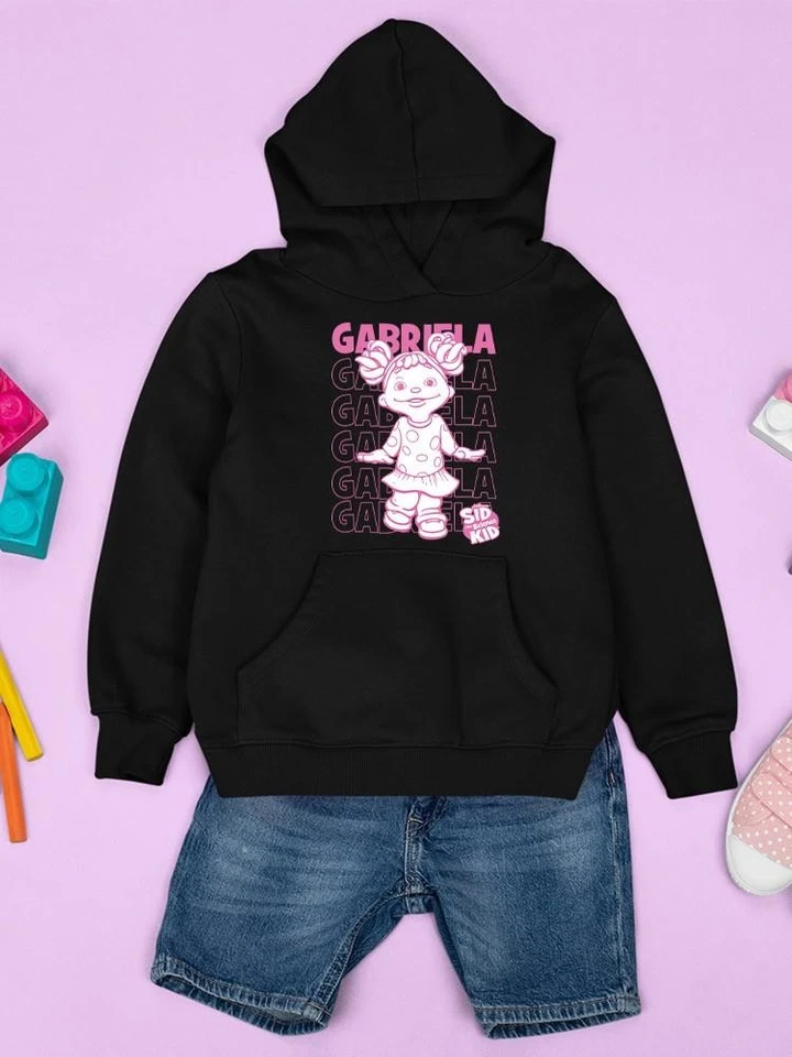 Sudadera con capucha juguetona Gabriela Sid the Science niño divertido personaje gráfico juvenil Foto 3 de 4