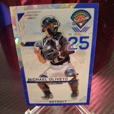 2025 Panini Prospect Edition Michael Oliveto #87 Blue Ice Prizm 219/299