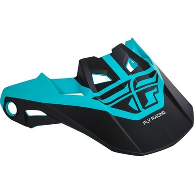 Fly Racing Formula Visor Matte Black/Teal Medium -Large  73-47206M