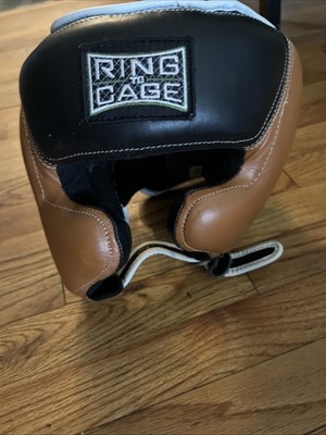 Ring to Cage Training Headgear Boxing MMA Protective Brown Black  Size 14 Large