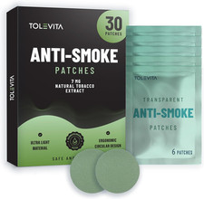 Anti-Smoke Herbal Patches Circle Shape 7mg Green , Quit Smoking Patches to He