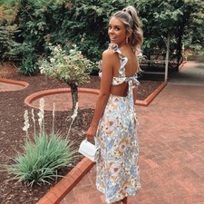 Zimmermann Super Eight Ruffled Midi Dress Size 2 AU 10-12 / US 6-8 Floral