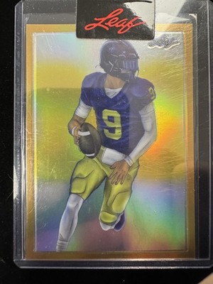 2024 Leaf Metallic Imaginations #MI-6 JJ McCarthy Gold #/99 Sealed