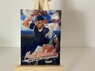 1997 Fleer Ultra Matt Walbeck Detroit Tigers Autographed Card #517 COA On-Card