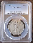 1938-D Walking Liberty Half Dollar PCGS VF20