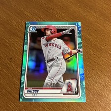 2020 Bowman Will Wilson Chrome Prospects Aqua Refractor /125 #BCP-147 Angels