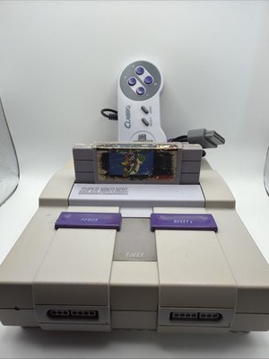 Super Nintendo Entertainment System SNES Console W/ Super Mario World- Tested