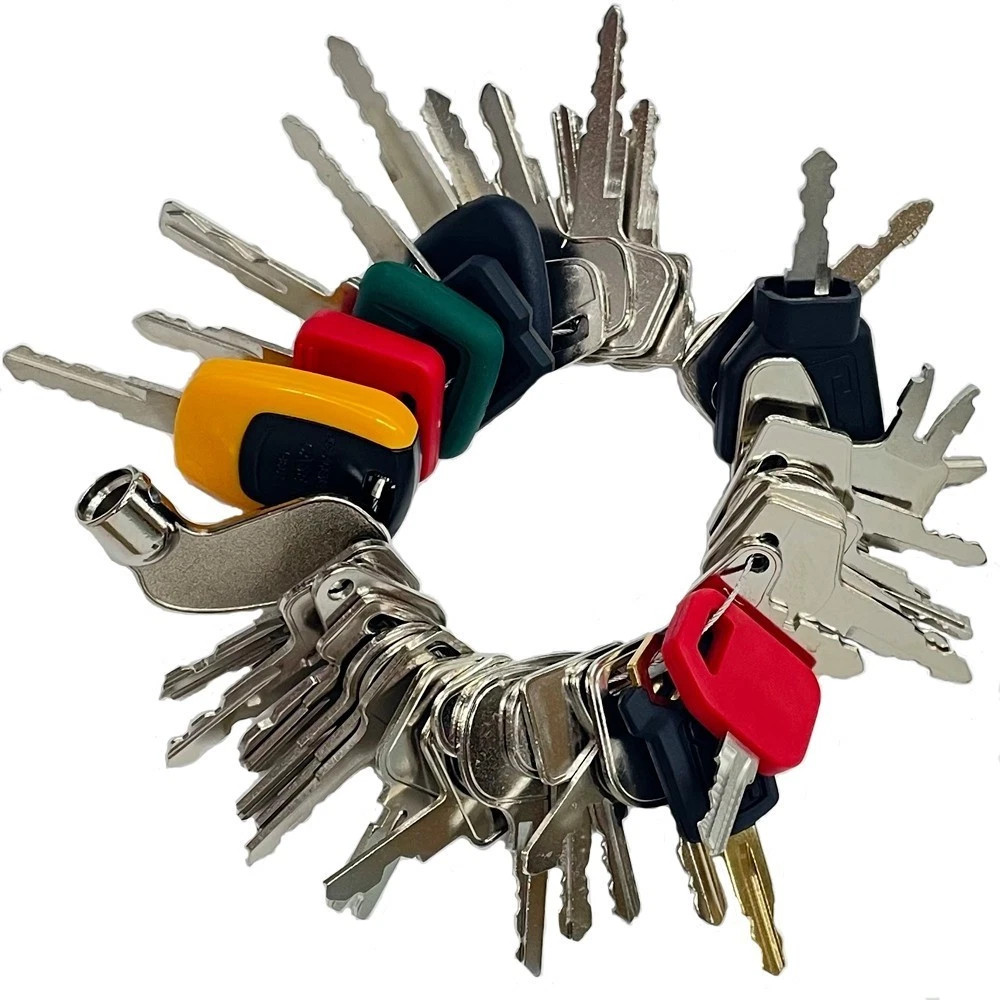 Keys Set Case For Cat Komatsu Jcb Kubota Bobcat Volvo Doosan@