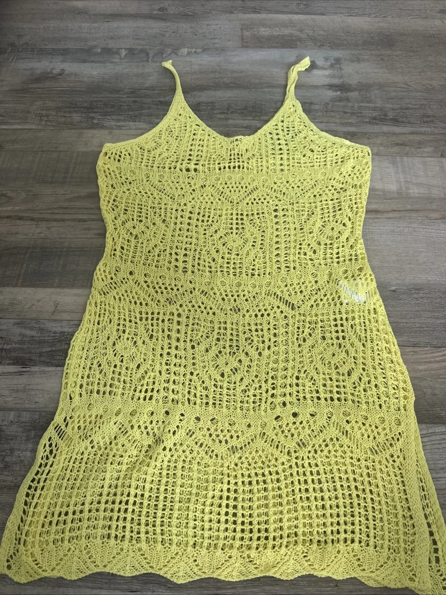 crochet dress ebay ZARA ASYMMETRIC CROCHET DRESS