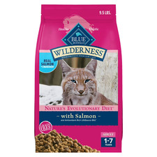 Blue Buffalo Wilderness Natural High Protein Adult Dry Cat Food, Salmon, 9.5 Lb 4.62 per pound