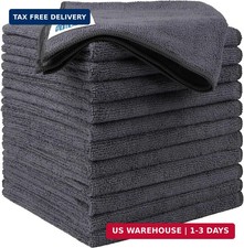 Microfiber Cleaning Cloth 12 Pack, 12.5 x 12.5 inch Microfiber Towels ffor Cars,