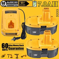 1-2PACK 7.0AH 18V For Dewalt 18VOLT DC9096 DC9098 Ni-MH Battery DC9096-2 Replace