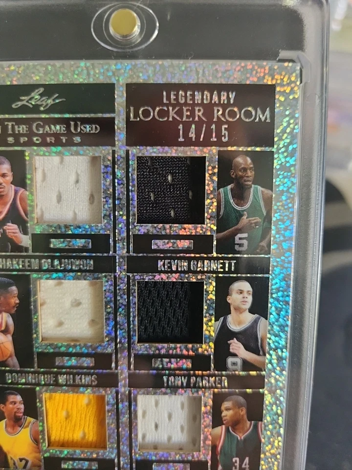Parche de 6 vestuario legendario usado Leaf Game/15 Magic Giannis Olajuwon Garnett Foto 2 de 4