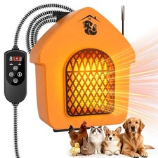 600W Dog House Heater with External Thermostat Probe, 24H Timer  40-115 F