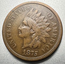 1875  INDIAN CENT   NICE DETAIL  BETTER DATE  #1359