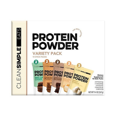 Clean Simple Eats Grass-Fed Whey Isolate Variety Pack 10 Stick Packs 9.4oz