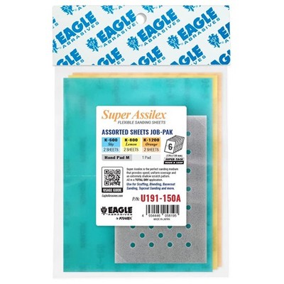 Eagle Abrasives U191-150A Super Assilex Sheets Job-Pak, 170 mm x 130 mm