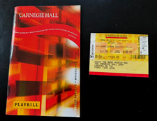 JETHRO TULL - CARNEGIE HALL - OCTOBER 9, 2005 - TICKET STUB & PLAYBILL