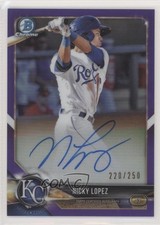 2018 Bowman Chrome Prospect Purple Refractor /250 Nicholas Lopez Nicky Auto c7w