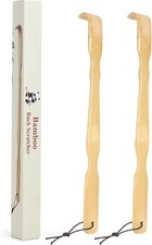 2 Pack Wooden Bamboo Back Scratcher, 17 Inch Long Handle 2
