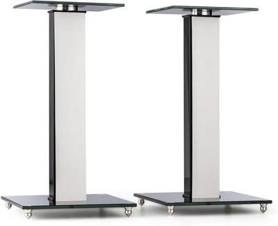 Lautsprecherständer Glas/Metall, Paar Speaker Stand