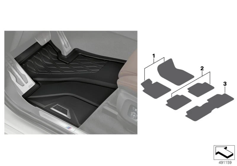 Tappeti Gomma Heavy Duty BMW X5 G05 2018+ - Design 3D Anti-Fango