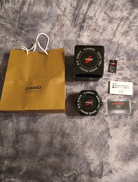 Casio G-Shock Watch | Black & Gold | New | Full Set
