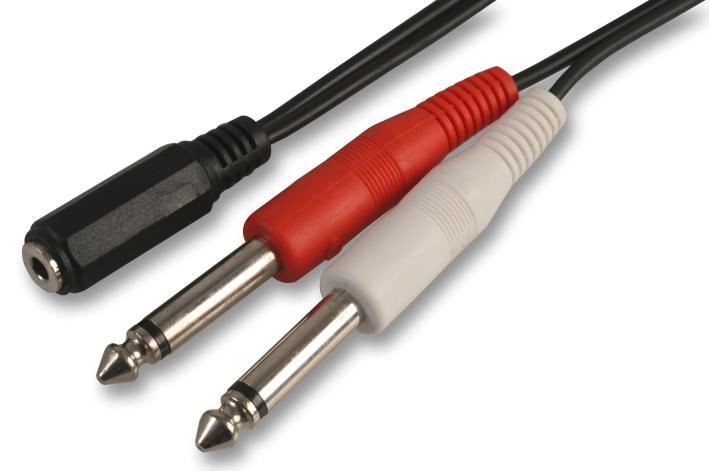 Pro Signal Cavo Jack 3.5mm a 2x 6.35mm Mono, 500mm Nero