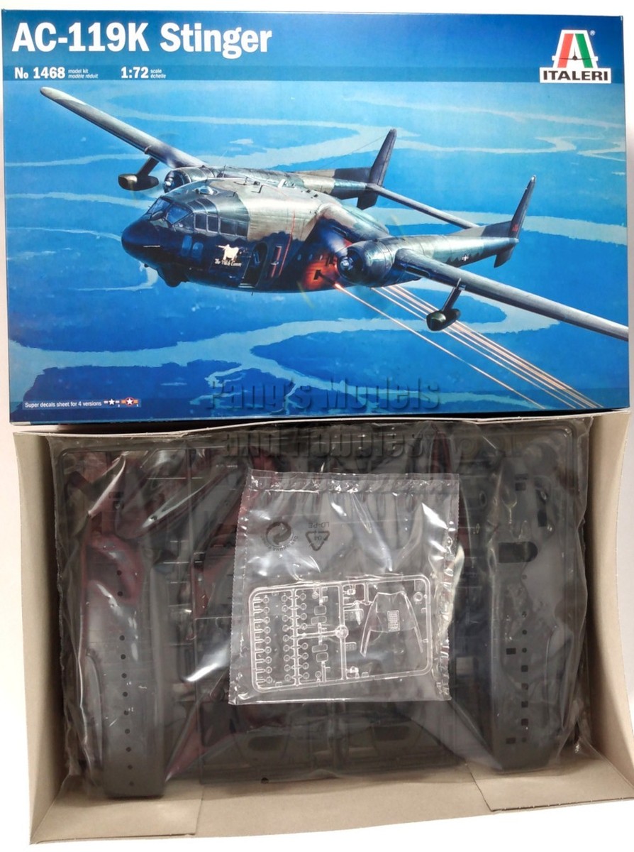 C-119 AC-119 AC-119K Stinger Gunship - USAF 1/72 Scale Model Kit