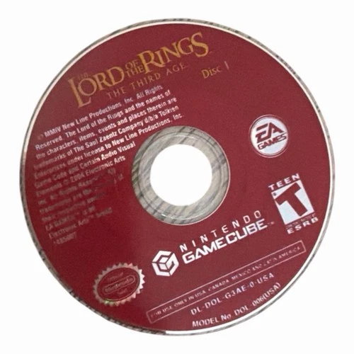Lord of the Rings: The Third Age (Nintendo GameCube, 2004) Disc 1