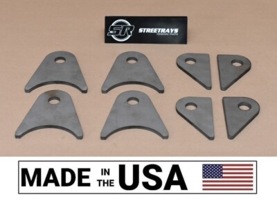 SR 3/4'' Hole Flat / 4'' Axle 1/4'' Thick Four Link Mounting Flat Tab Bracket Qty 8