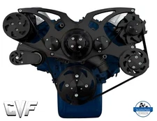 Big Block Ford 429 460 Serpentine Pulley Kit ALT PS A/C All Inclusive kit BLACK