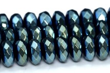 6x3MM Green Hematite Beads Faceted Rondelle Gemstone Loose Beads