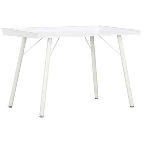Home Office Desk Computer Study Student Craft Work Table Wooden Steel White - Picture 1 of 5