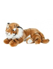 Grande peluche tigre brun couché 45 cm ETS LASCARS