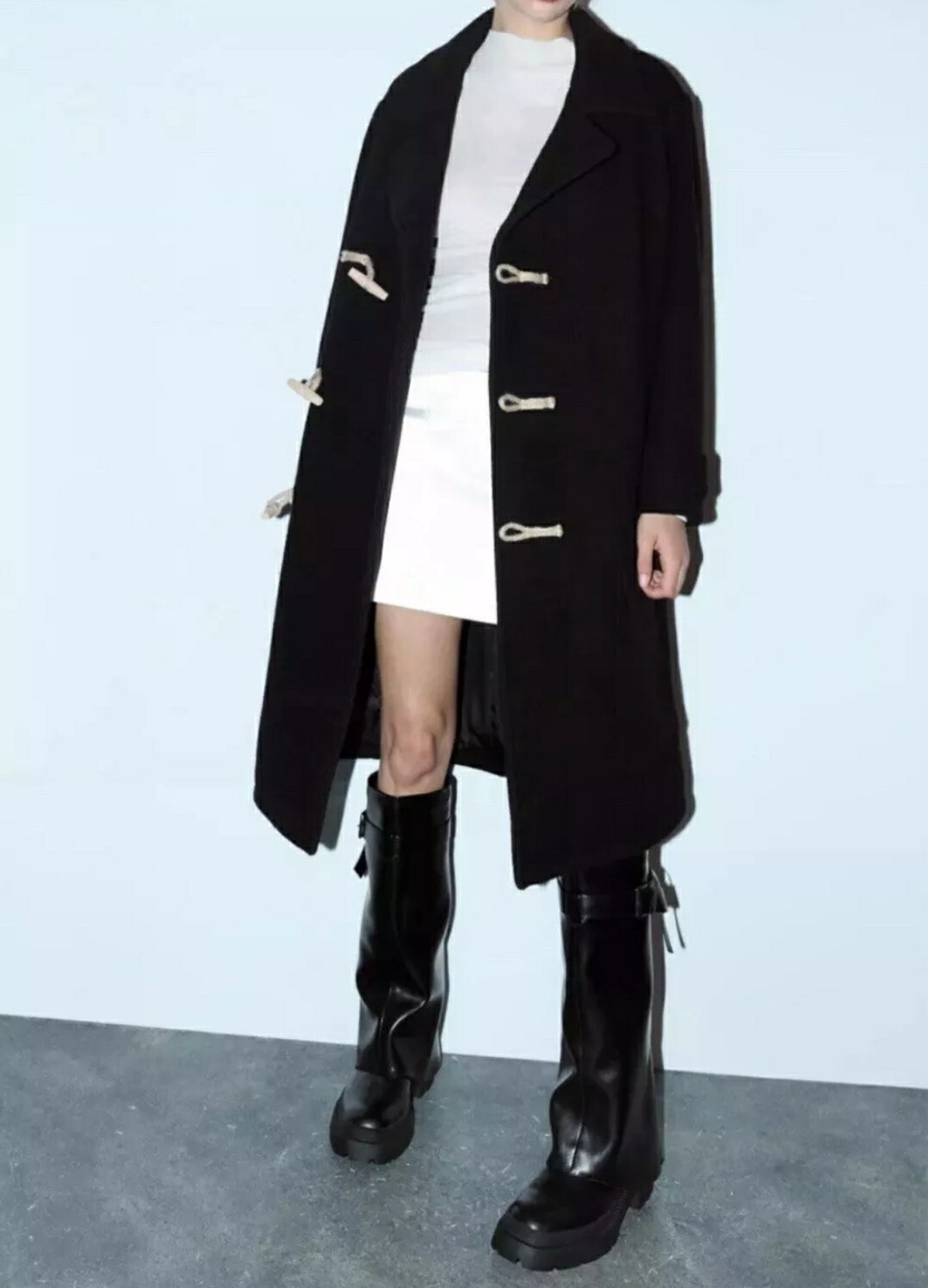 ALTRA CAPPOTTO ZARA MISTO LANA CON TOGGLES EDIZIONE LIMITATA NERO FW24 M REF. 3057 783