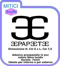 PAPEETE ADESIVO DISCOTECA TUNING per moto auto vespa ape camper pareti muri cd